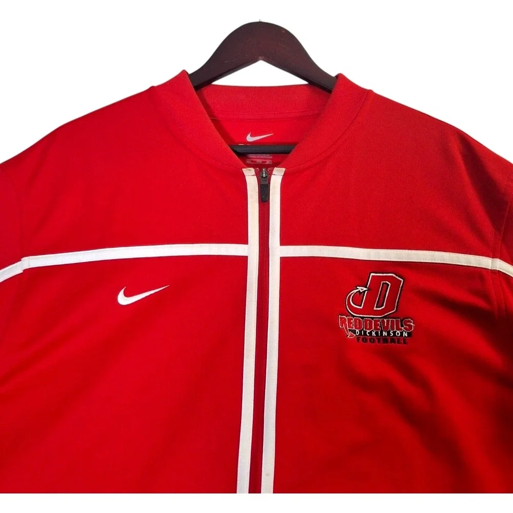 Nike Dri Fit‎ Dickison Red Devils Football Zip Track Jacket Men's 2XL Zip Pocket
